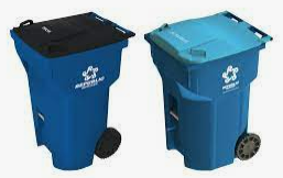 Republic services trash and recycle bins
