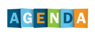 square blocks with one letter each spelling out the word agenda
