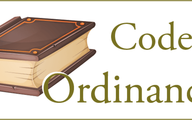 clipart of a law book with the words code of ordinances overlaid