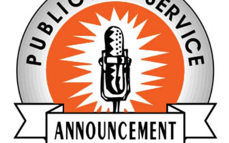 clip art that says public service announcement with a microphone